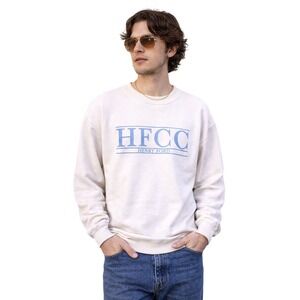 VELVA‎ SHEEN 70's Vintage HFCC Henry Ford Collegiate Sweatshirt White Mens L